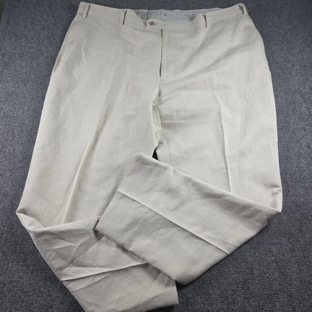Joseph Abboud Linen Blend Lightweight Pants Mens 44x30 Beige